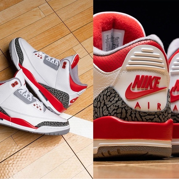 Jordan 3 OG Fire Red 2022 - Picture 2 of 3